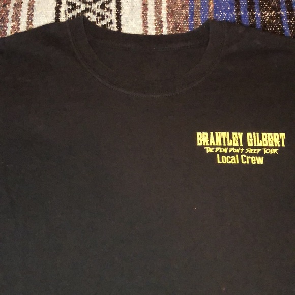 Brantley Gilbert 2017 Concert Tour Crew Tee Shirt - Picture 3 of 12